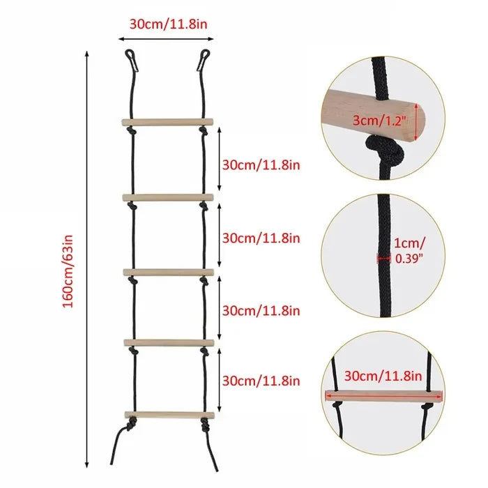 Children Climbing Rope Ladder – Indoor Outdoor Fun