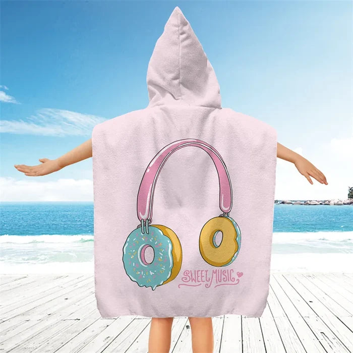 Children Microfiber Beach Towel Cape – Quick-Dry Comfort