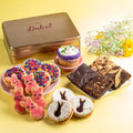 Classic Easter cookie and cupcake gift set with decorated cookies and a cupcake