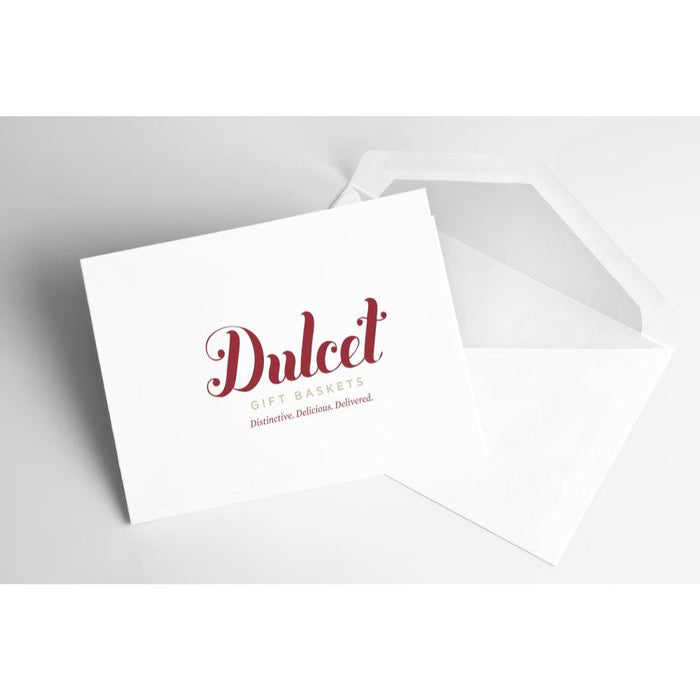 White Dulcet gift boxes with logo, ready for delivery