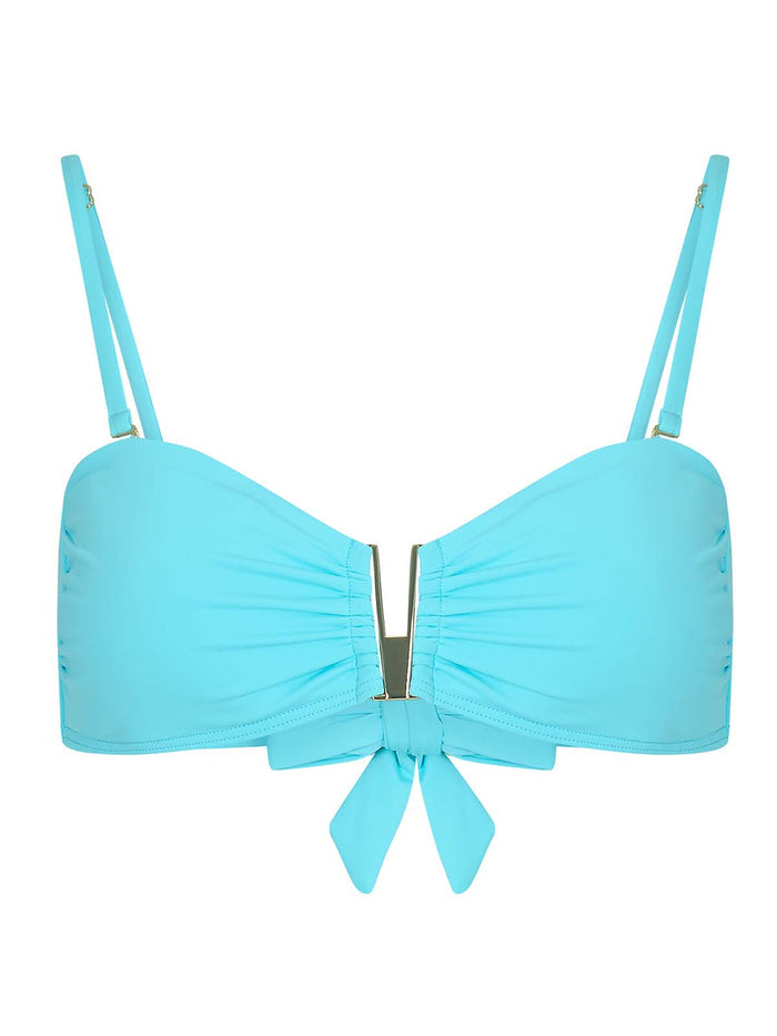 Coco bandeau bikini with in aqua  - SS26 The Golden Hour Collection NAIA Beach