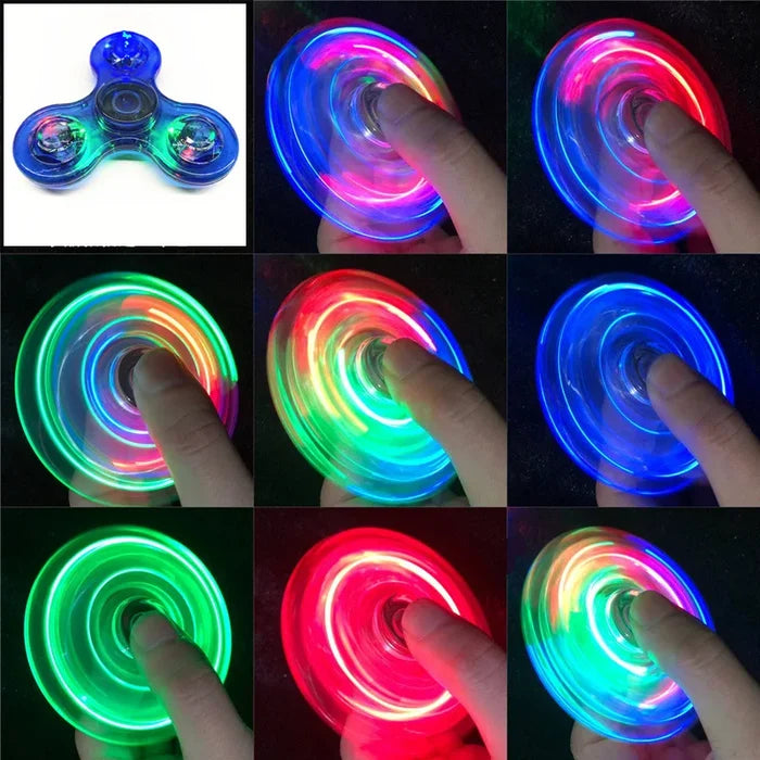 Crystal LED Fidget Spinner – Glow & Stress Relief Toy