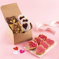 Valentine's Day gift box with assorted heart cookies
