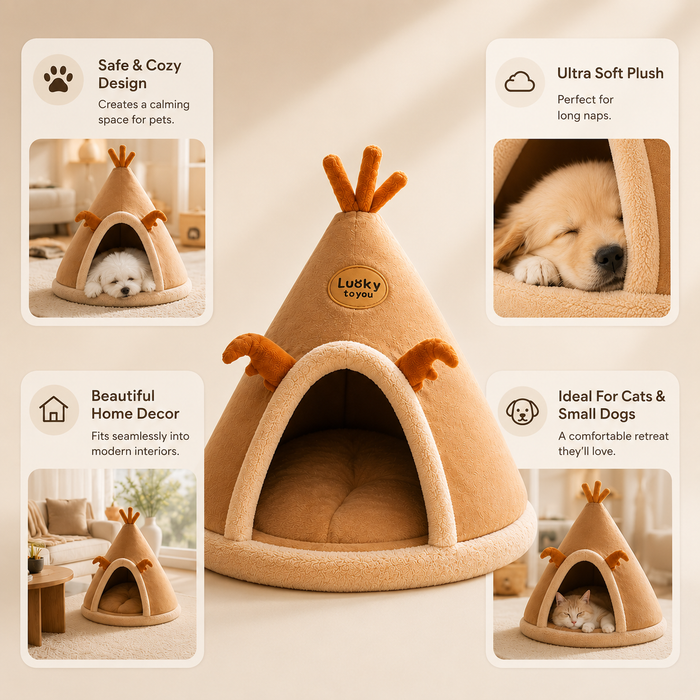 DeluxeDream Plush Pet Hideaway