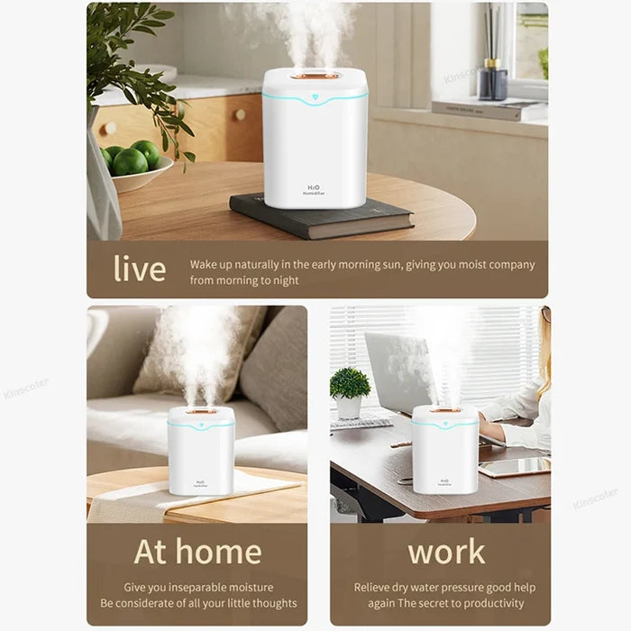 Double Spray Air Humidifier – Fast Moisture & Quiet Cool Mist