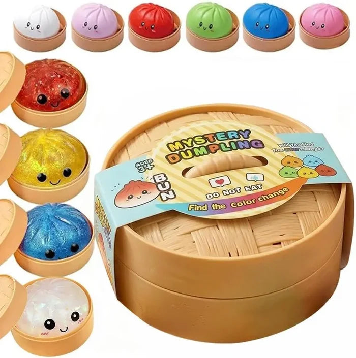 Dumpling Mystery Stress Ball Set with 10 Random Colors
