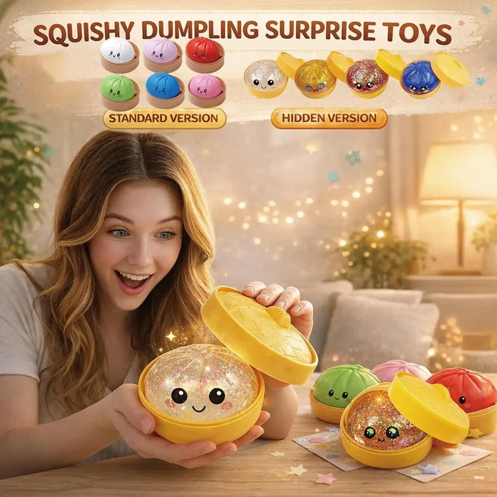 Dumpling Mystery Stress Ball Set with 10 Random Colors