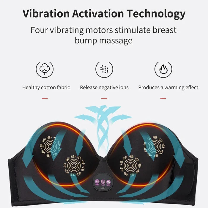Electric Breast Massage Bra for Firm & Plump Breasts