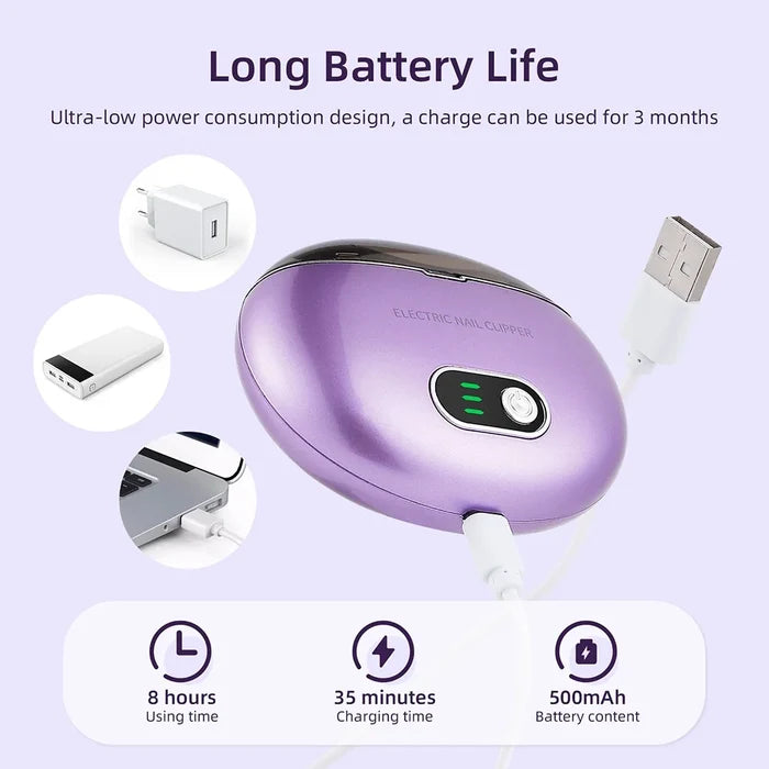 Electric Nail Clipper with UV Light – Safe & Easy Nail Care