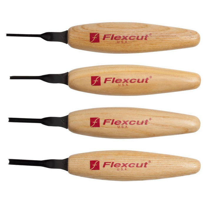 Flexcut Micro Tool Parting 45deg 4 piece set.MT600