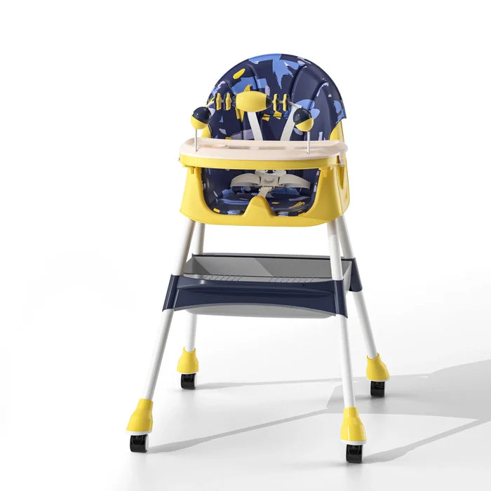 Foldable Baby High Chair – 4-in-1 Safe Reclining Seat