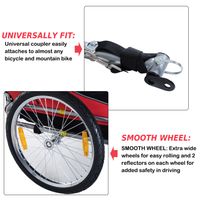 Foldable Pet Bike Trailer — Red