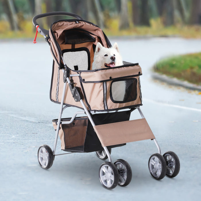 Foldable pet stroller
