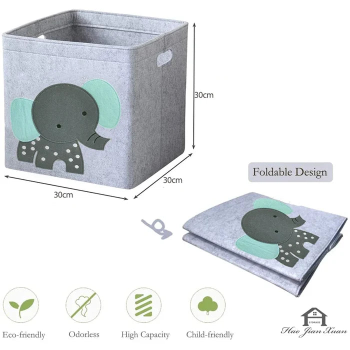 Foldable Toy Storage Box – Cute Organizer for Kids’ Room