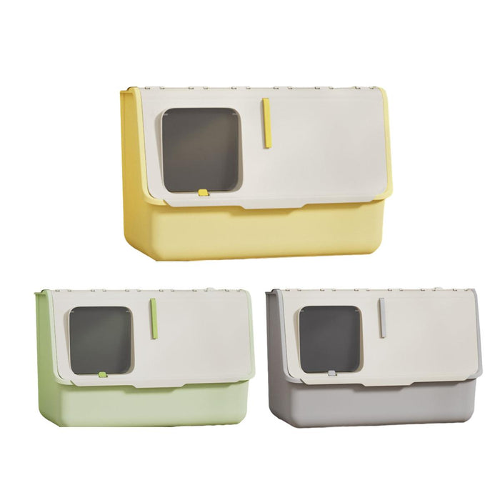 Large Fully Enclosed Cat Litter Box with Lid Odor Control Litter Pan for Cats-1
