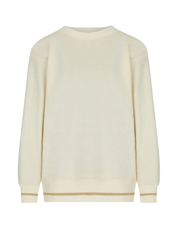 Gabby Soft Towelling Top Ivory  from the NAIA active active wear collection.