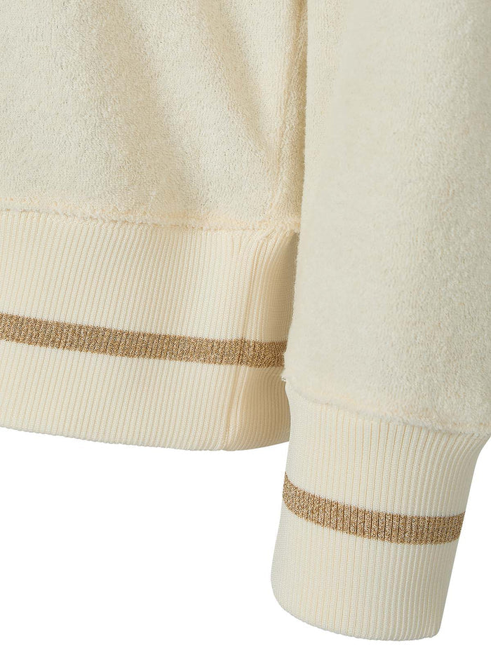 Gabby Soft Towelling Top Ivory  from the NAIA active active wear collection.