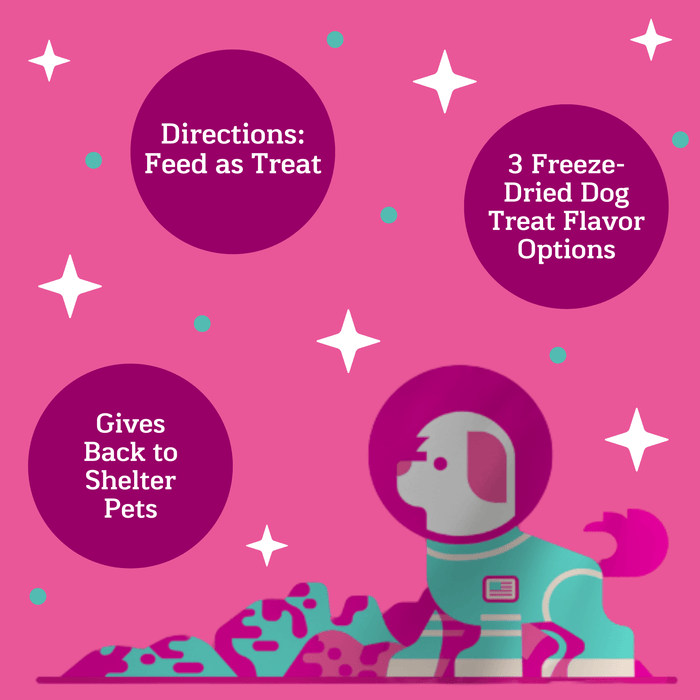 GivePet Astromutt Salmon Freeze - Dried Dog Treats: 3 oz. - Glad Dogs Nation | ALL Profits Donated