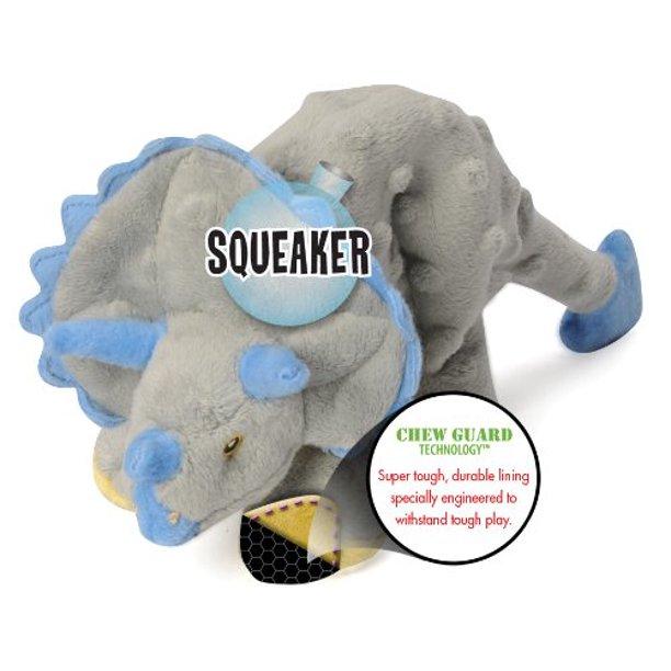 goDog Dinos Bubble Plush Triceratops With Chew Guard Technology: 2 Sizes - Glad Dogs Nation | ALL Profits Donated