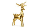 Gold deer foil balloon with antlers, standing figure