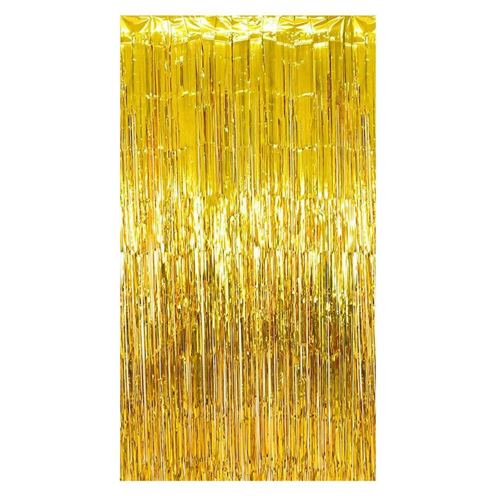 Gold Metallic Fringe Curtain
