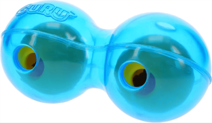 GURU Duo Ball Treat Dispensing Dog Toy, Medium - Glad Dogs Nation | ALL Profits Donated