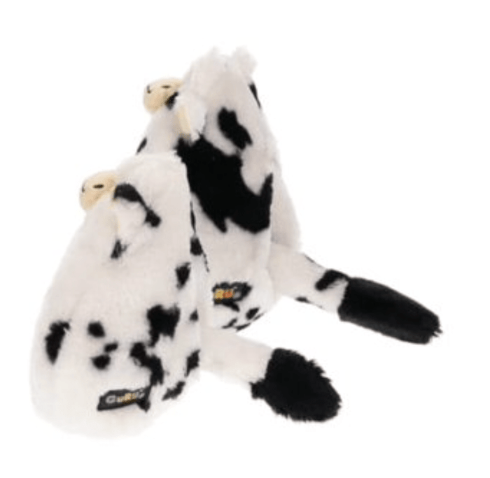 GURU Hide - A - Tail Cow Crinkle & Squeak Puzzle Dog Toy, Medium & Large - Glad Dogs Nation | ALL Profits Donated