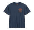 HARLEY-DAVIDSON®  TEE- KNIT ENGINE TWIN BLUE