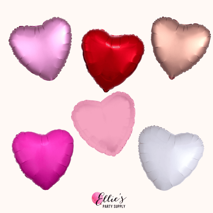 Purple heart balloon, shiny metallic finish, single balloon