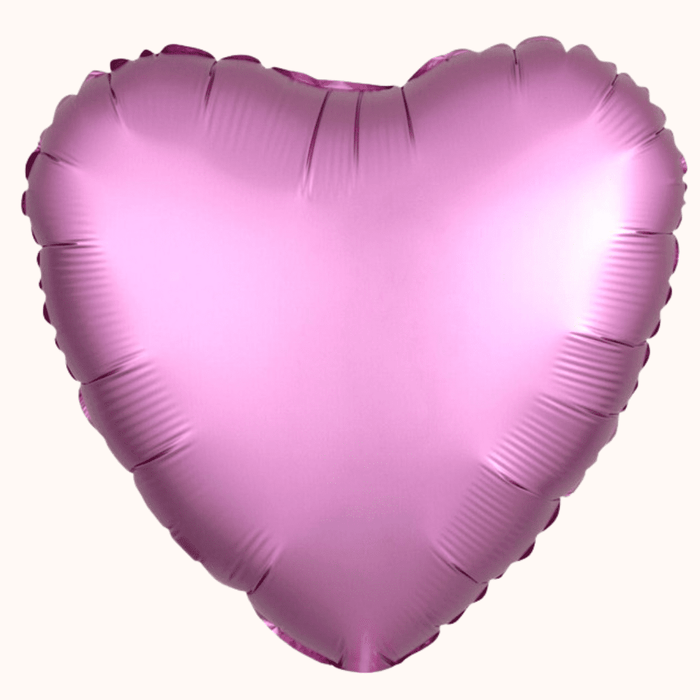 Lavender purple heart balloon, shiny metallic surface, single balloon