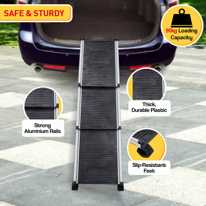 NNEDPE Heavy-Duty Aluminium Telescopic Pet Ramp-3