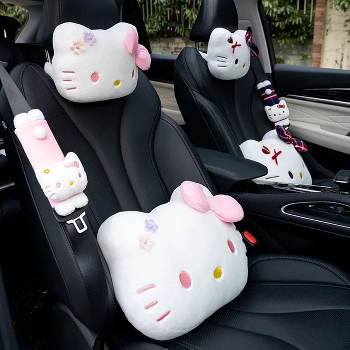 Hello Kitty Car Neck Pillow Plush Headrest Support Comfort
