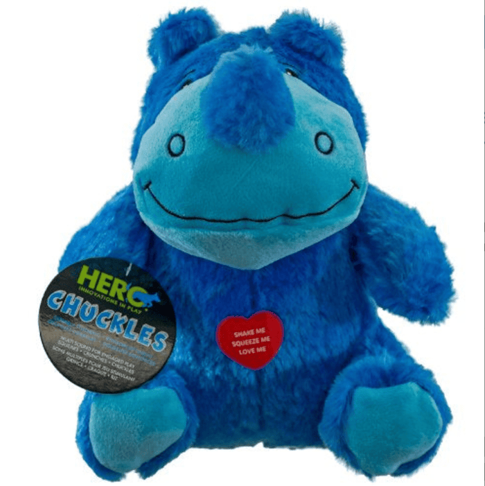 Hero Chuckles 2.0 Rhino Dog Toy with 3 - in - 1 Squeaker CHEAPER THAN CHEWY - Glad Dogs Nation | ALL Profits Donated