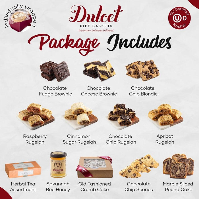 Dessert assortment package includes multiple cookie varieties