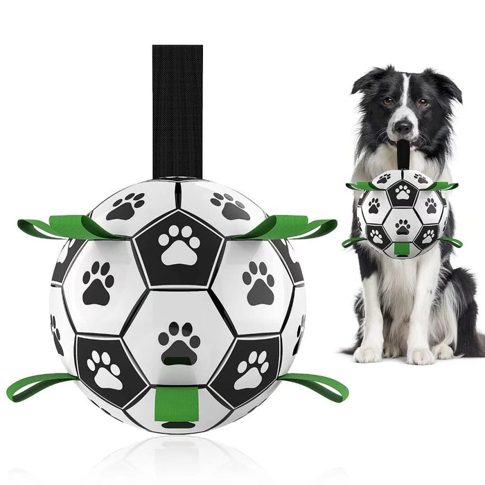 Interactive Dog Football with Straps