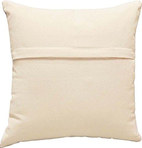 Square pillow cover in plain cream with centered seam
