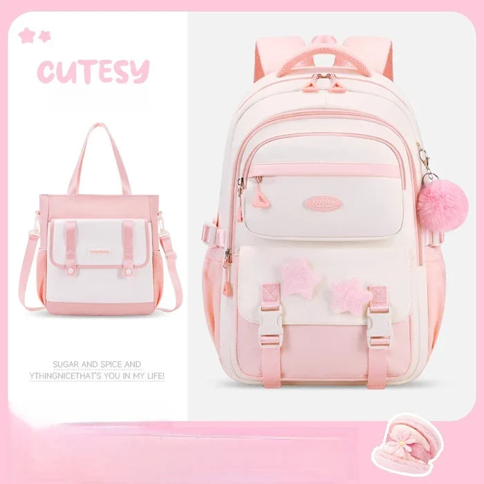 Kawaii Backpack Set | Cute 12-Inch School Bag with Accessories