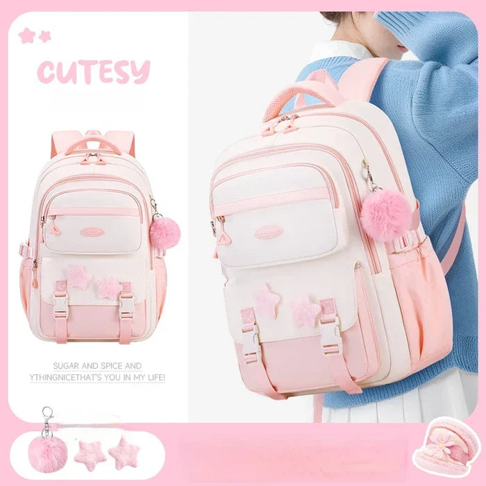 Kawaii Backpack Set | Cute 12-Inch School Bag with Accessories