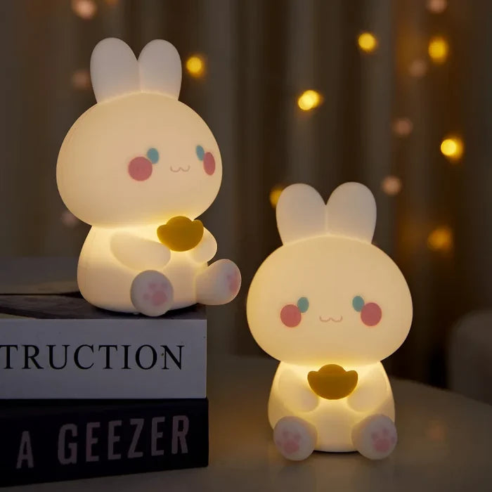 Kawaii Bunny Night Light – Cute Soft Glow Bedside Lamp | Nursery & Bedroom Decor