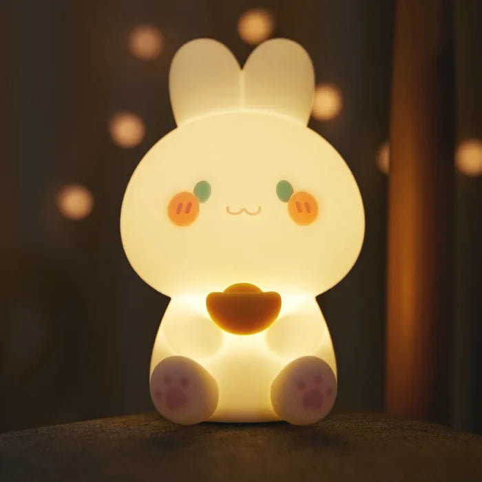 Kawaii Bunny Night Light – Cute Soft Glow Bedside Lamp | Nursery & Bedroom Decor
