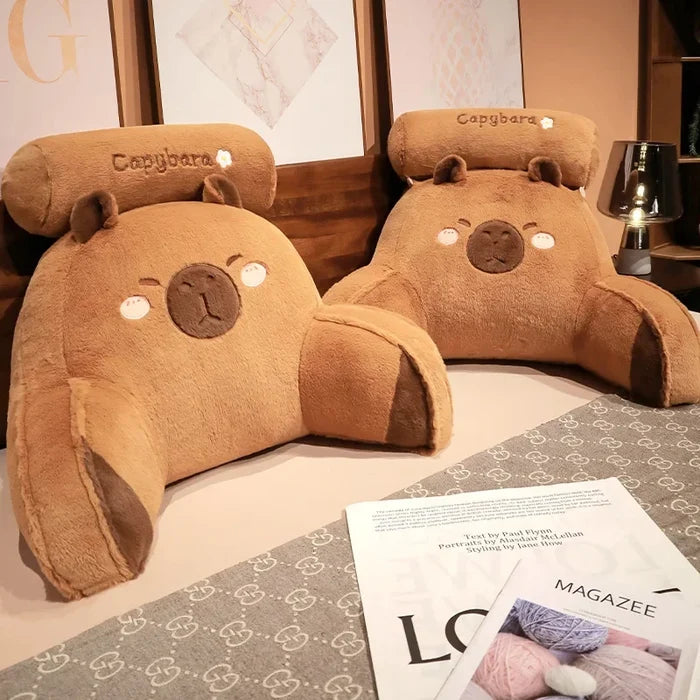 Kawaii Capybara Plush Pillow – Soft Huggable Cushion | 60x40cm & 70x50cm | Capybara Gift | Sofa Bed Bedroom Decor