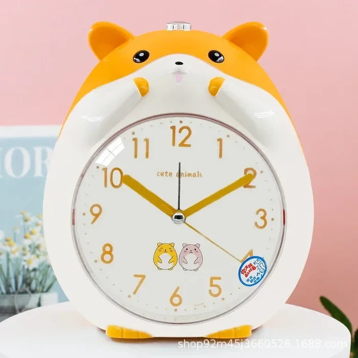 Kawaii Hamster Alarm Clock with Night Light | Kids Bedside Decor