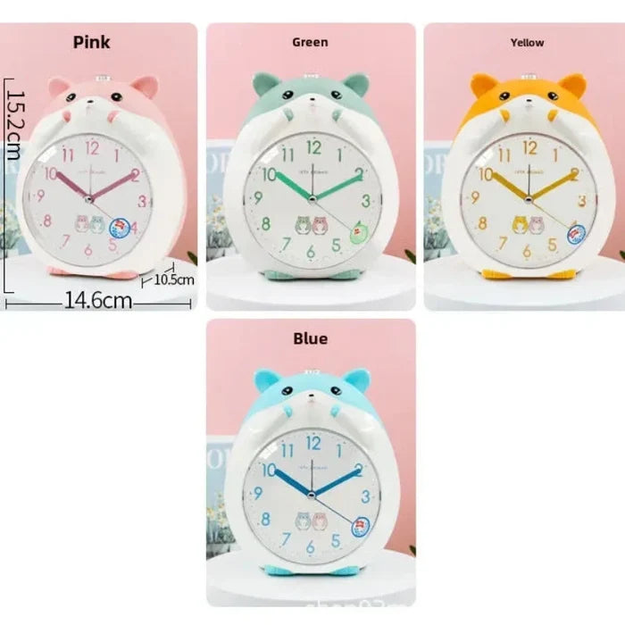 Kawaii Hamster Alarm Clock with Night Light | Kids Bedside Decor