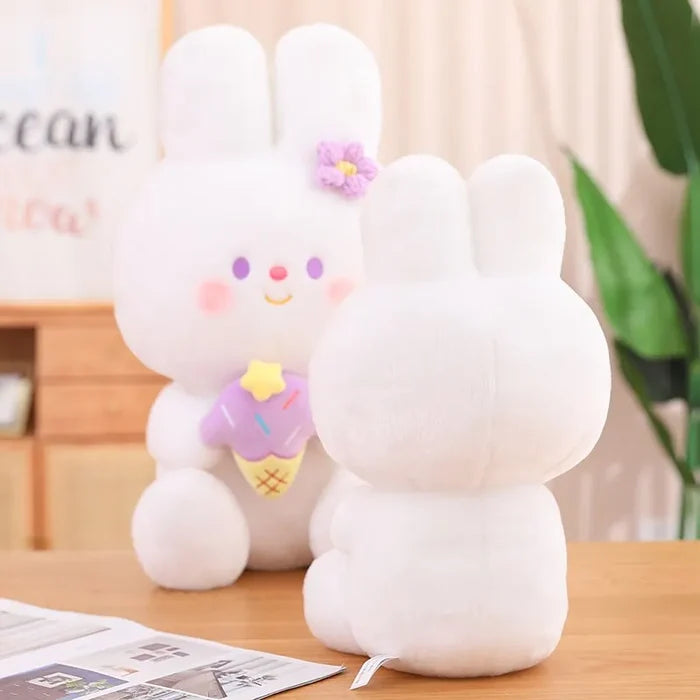 Kawaii Ice Cream Bunny Plushie – Cute 25cm Dessert-Themed Stuffed Animal