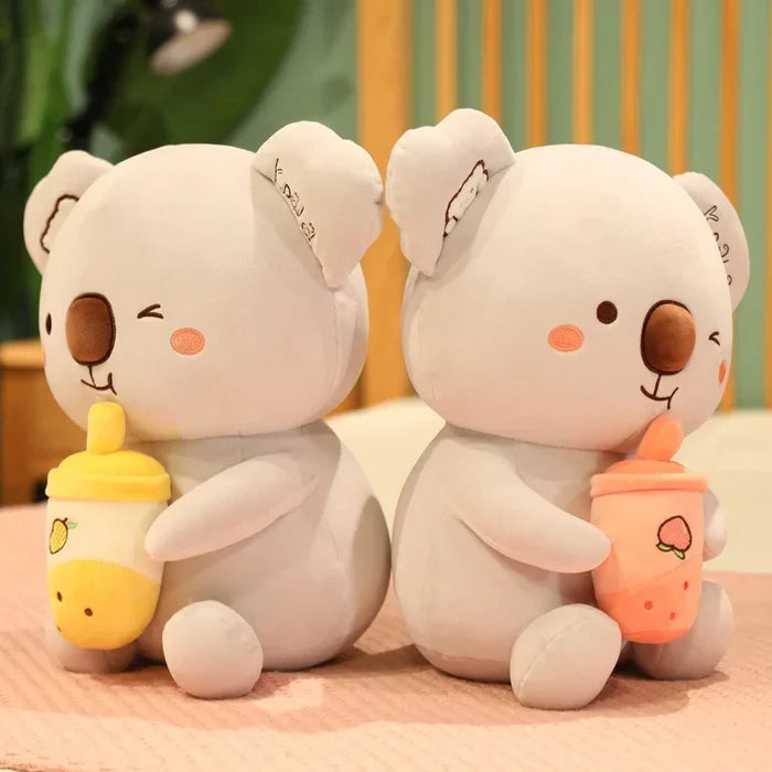 Kawaii Koala Boba Tea Plushie – Cute Soft Drink-Themed Stuffed Animal | 3 Sizes