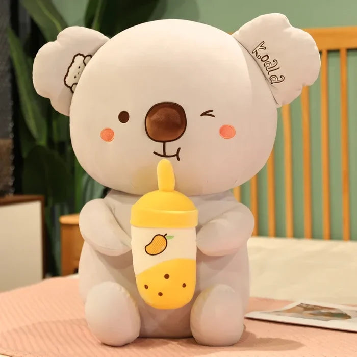 Kawaii Koala Boba Tea Plushie – Cute Soft Drink-Themed Stuffed Animal | 3 Sizes