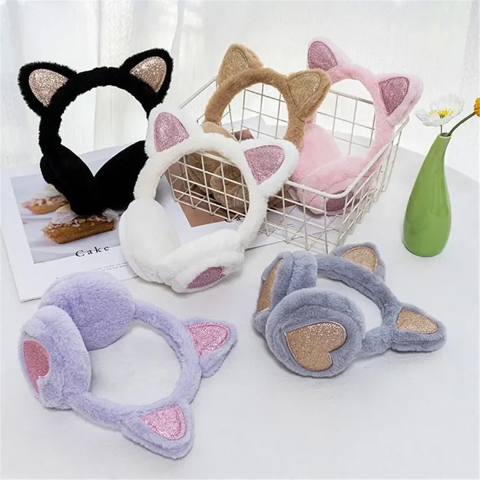 Kawaii Pastel Cat Ear Earmuffs – Cute Warm Winter Ear Muffs | 6 Colours