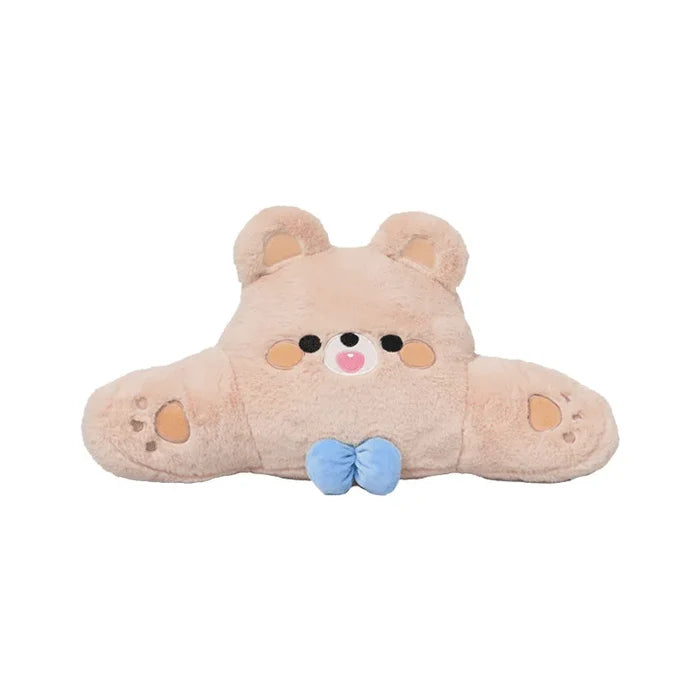 Kawaii Plush Bear Car Seat Accessories – Cute Headrest, Backrest & Pad Options