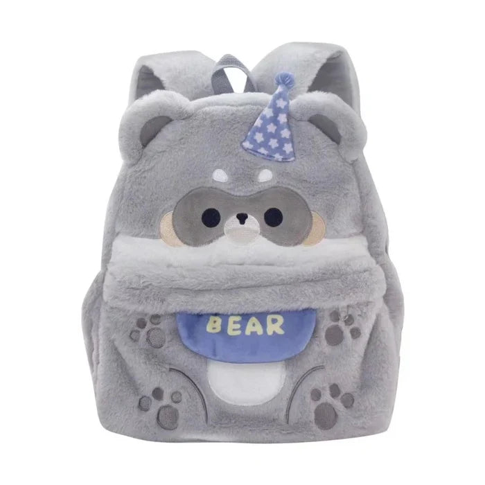 Kawaii Raccoon Bear Backpack – Cute Animal School & Everyday Bag | 28x30x10cm