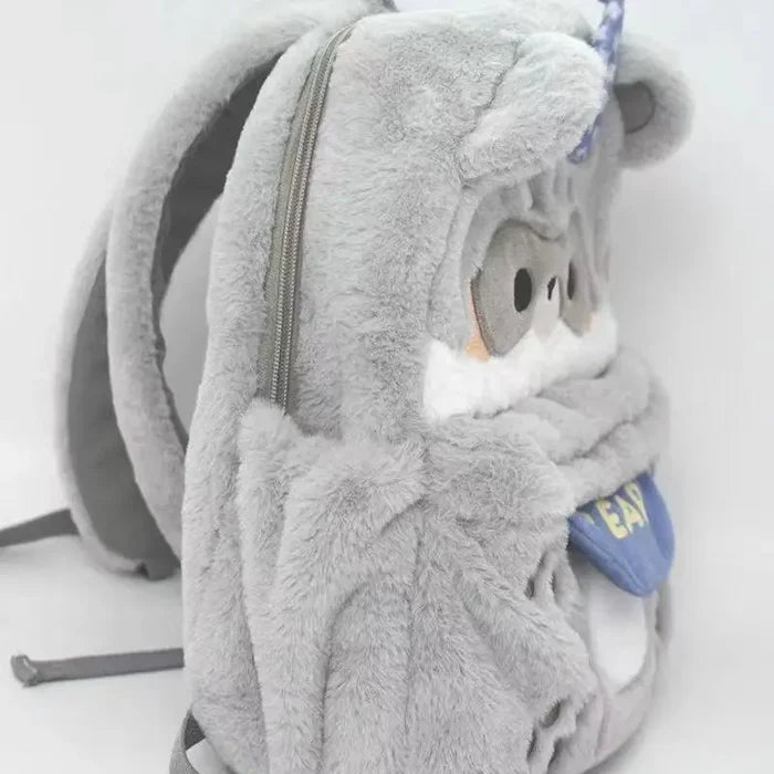 Kawaii Raccoon Bear Backpack – Cute Animal School & Everyday Bag | 28x30x10cm